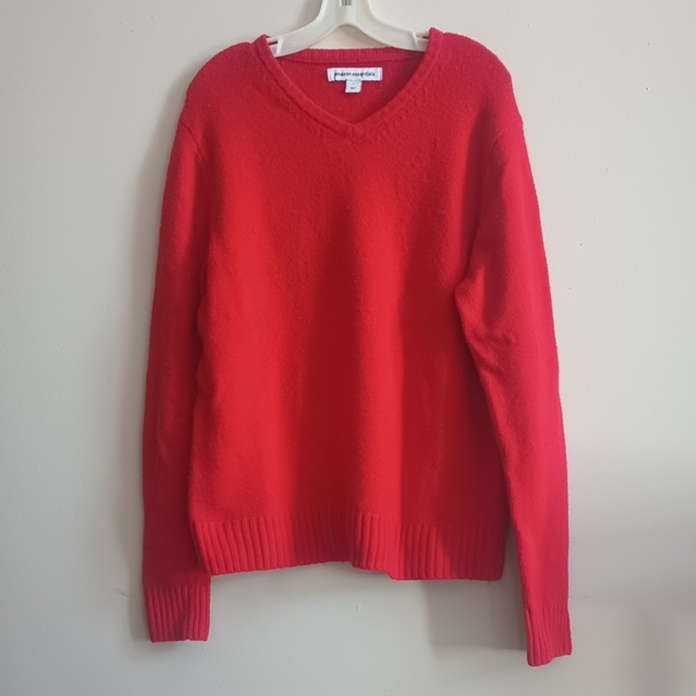Amazon Essentials V-Neck Sweater in Red